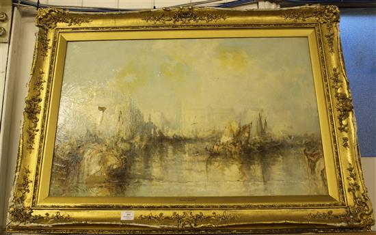 Frank Wasley (1854-1934), oil on canvas, The Lagoon City, 1903, signed, inscribed and dated verso (very a.f)